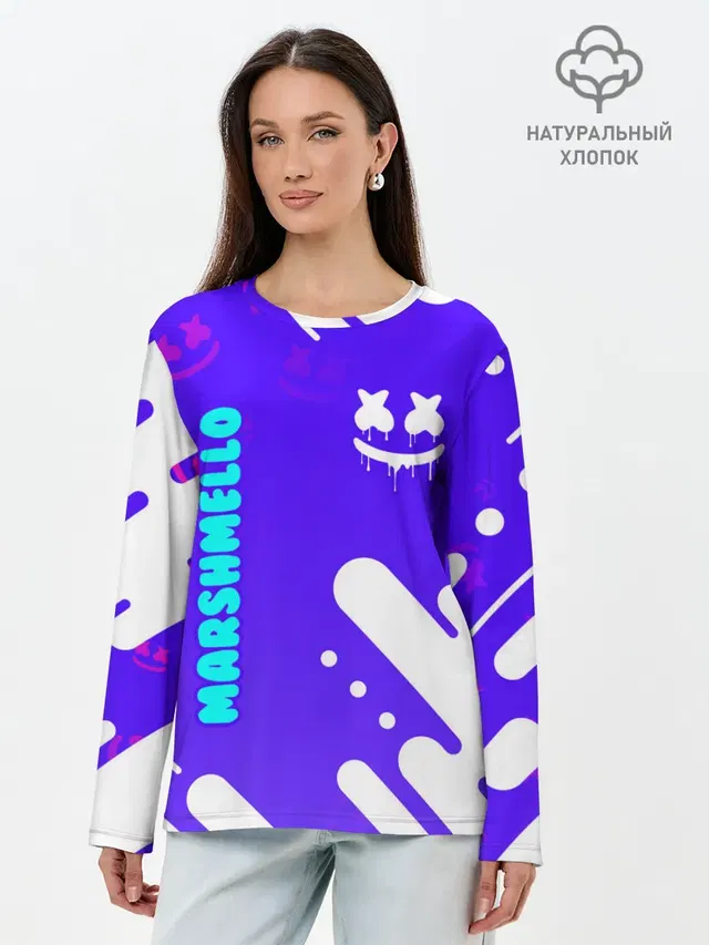 Лонгслив женский. Хлопок