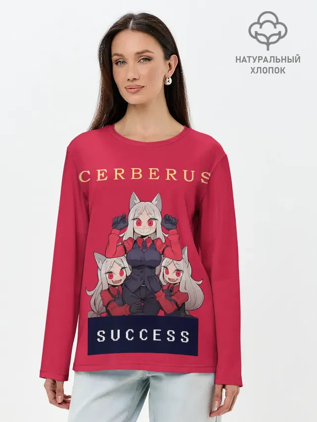 Лонгслив женский с принтом «Helltaker — Helltaker: CERBERUS»