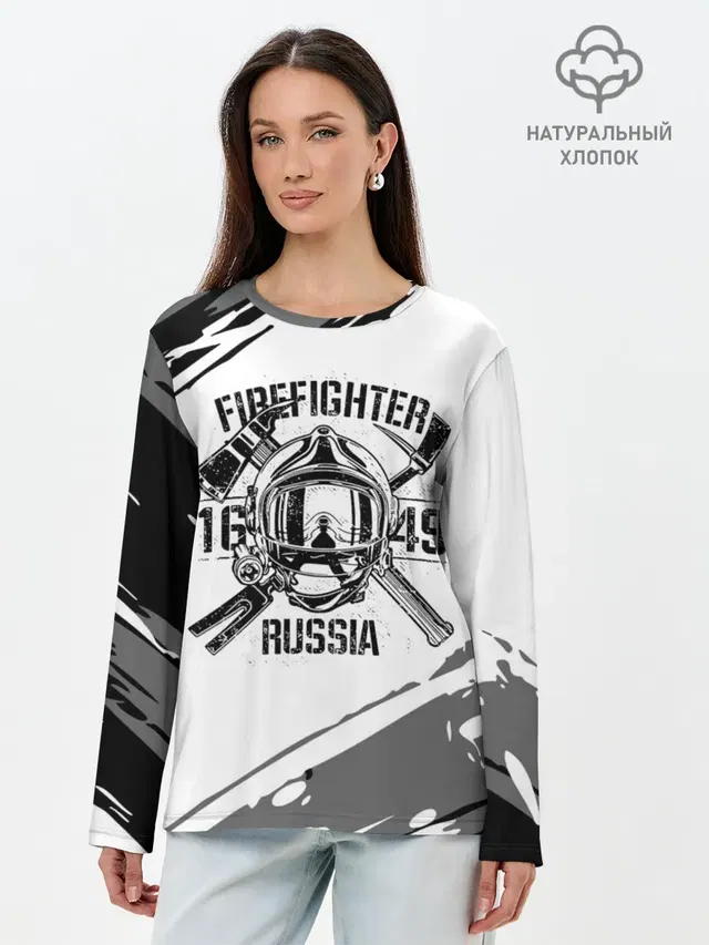 Лонгслив женский. Хлопок