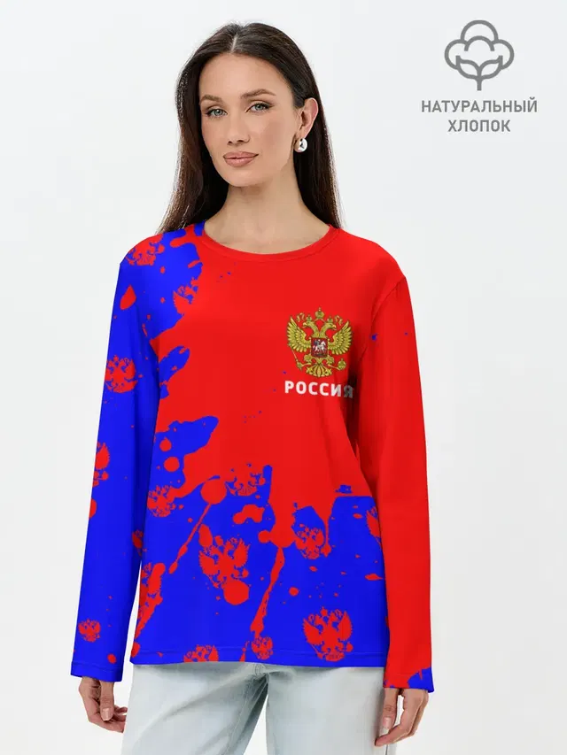 Лонгслив женский. Хлопок