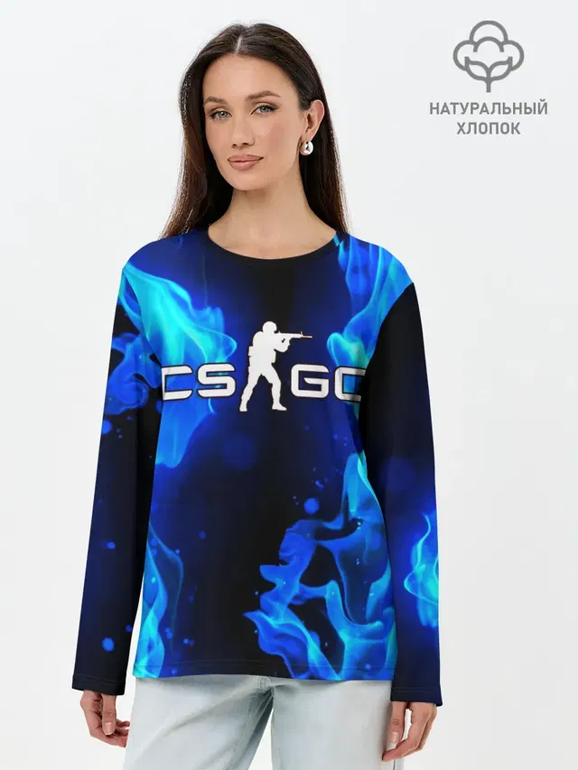 Лонгслив женский. Хлопок