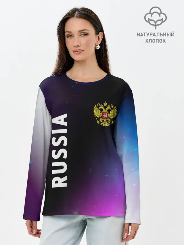 Лонгслив женский. Хлопок