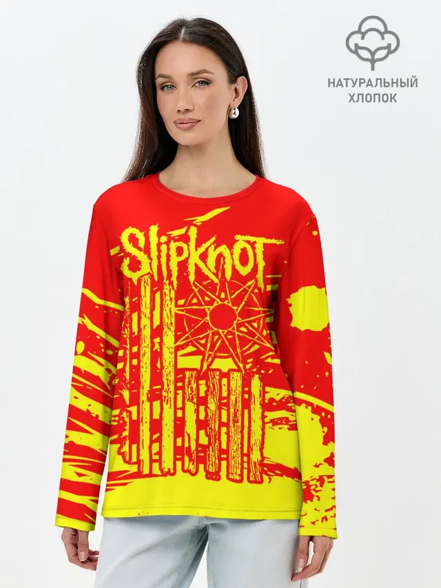Лонгслив женский с принтом «Slipknot star»