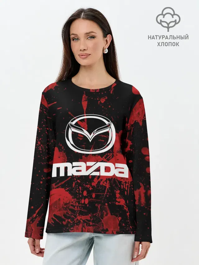 Лонгслив женский с принтом «Mazda»