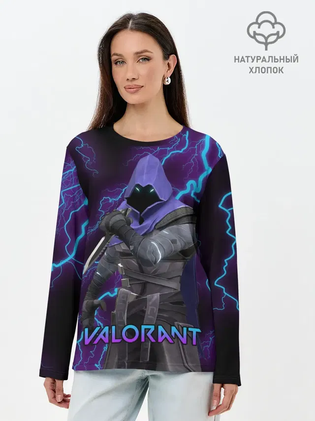 Лонгслив женский с принтом «Valorant»