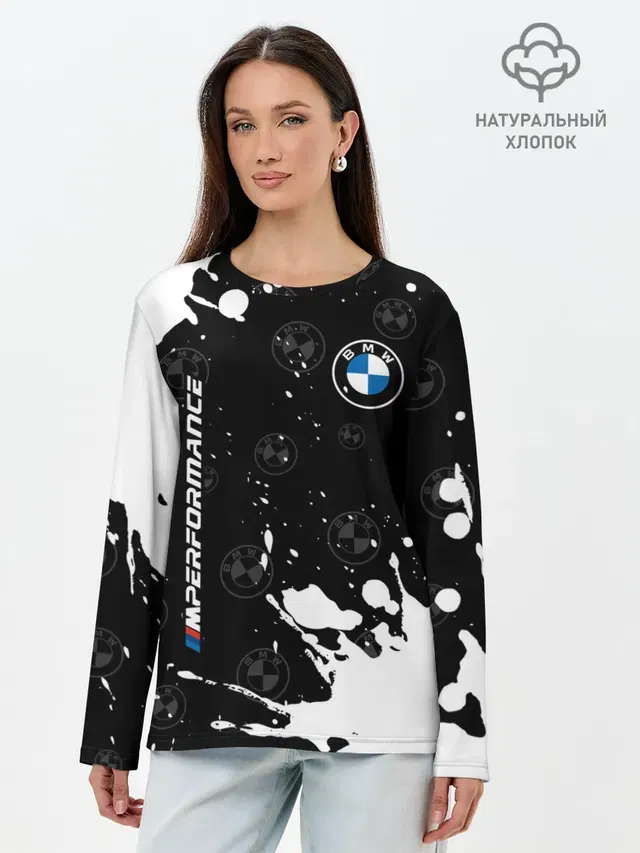 Лонгслив женский с принтом «BMW»