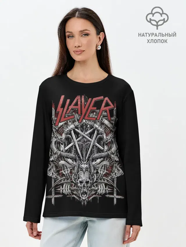Лонгслив женский с принтом «Slayer»