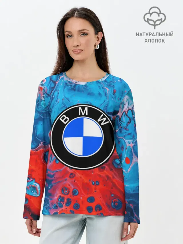 Лонгслив женский с принтом «BMW»