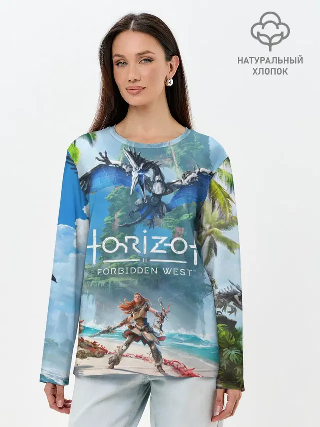 Лонгслив женский с принтом «Horizon Zero Dawn — Horizon Forbidden West»