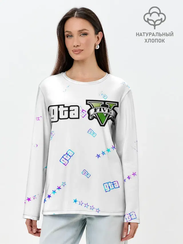 Лонгслив женский. Хлопок