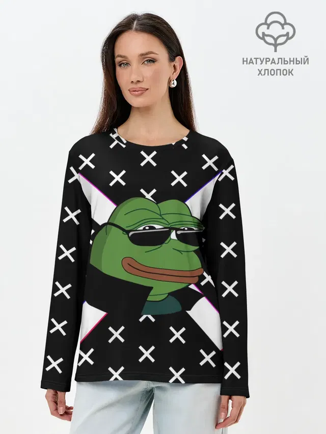 Лонгслив женский. Хлопок
