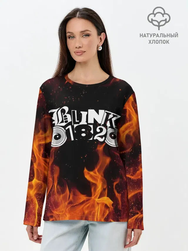 Лонгслив женский с принтом «Blink 182»