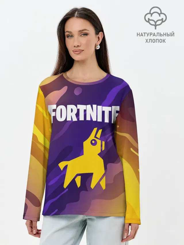 Лонгслив женский. Хлопок
