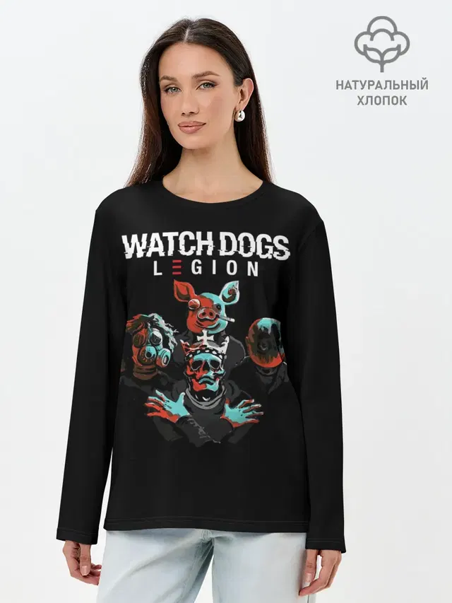 Лонгслив женский с принтом «Watch Dogs 2 — Watch Dogs Legion»