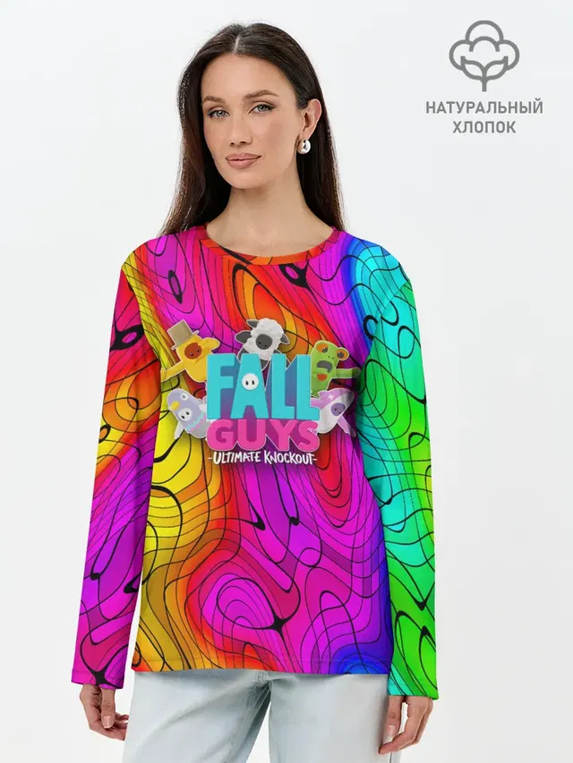 Лонгслив женский с принтом «Fall Guys»