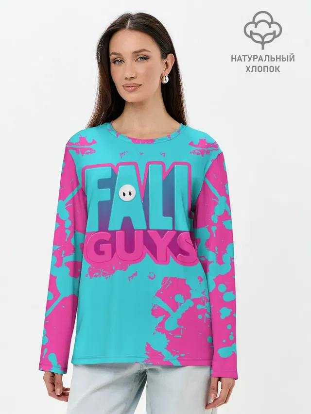 Лонгслив женский с принтом «Fall Guys — Fall Guys: Ultimate Knockout»