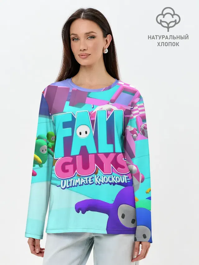 Лонгслив женский с принтом «Fall Guys»