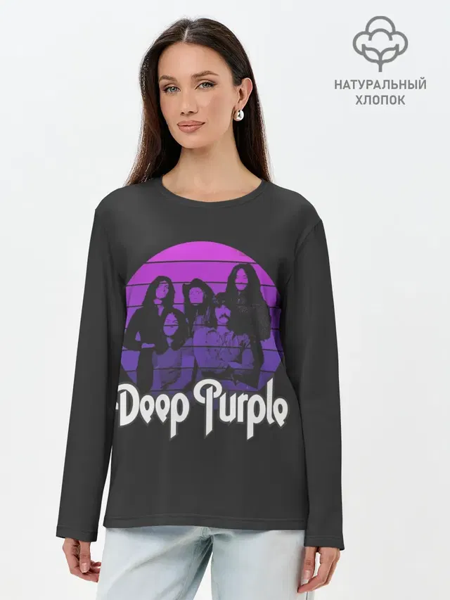 Лонгслив женский с принтом «Deep Purple»