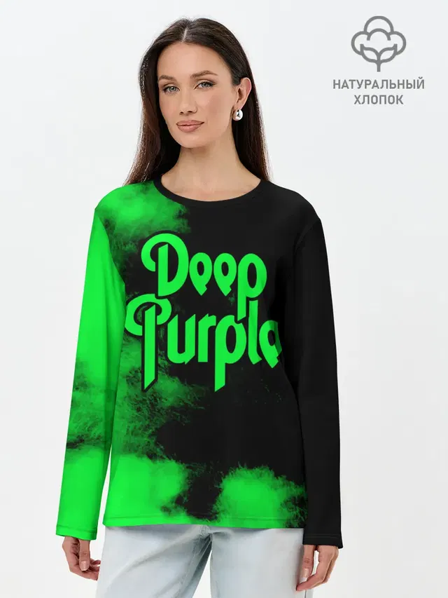 Лонгслив женский с принтом «Deep Purple»