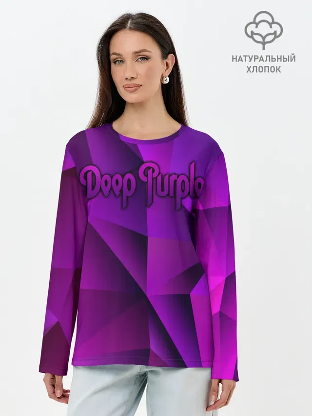 Лонгслив женский с принтом «Deep Purple»