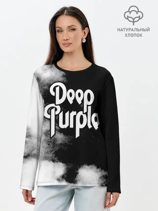 Лонгслив женский с принтом «Deep Purple»