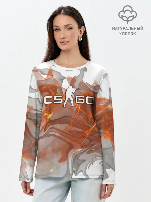 Лонгслив женский. Хлопок