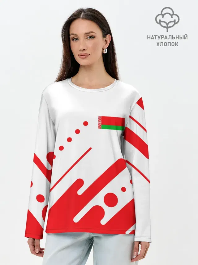 Лонгслив женский. Хлопок