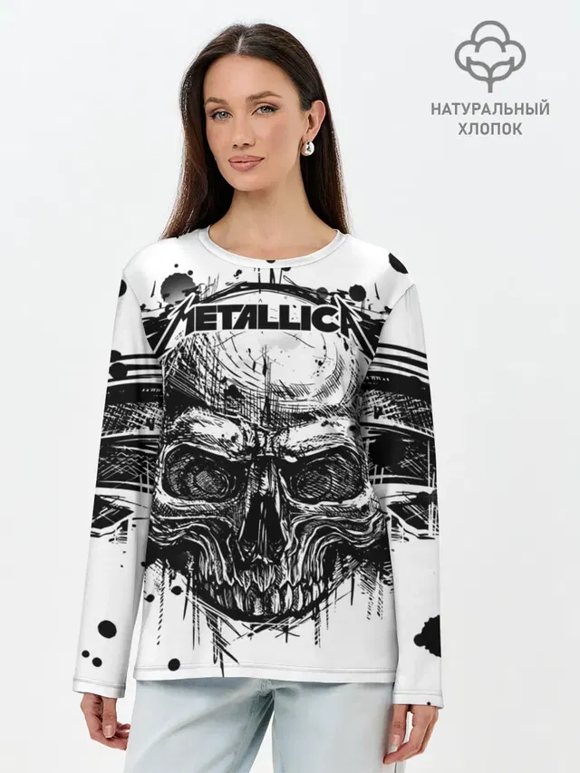 Лонгслив женский с принтом «Metallica»