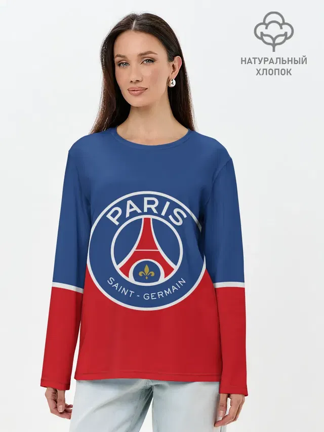 Лонгслив женский с принтом «ПСЖ — FC PSG»