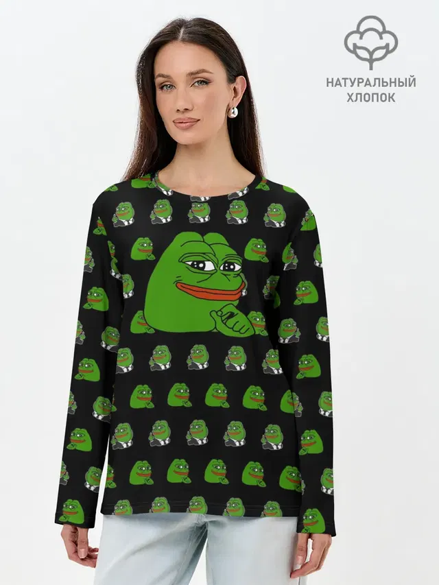 Лонгслив женский. Хлопок