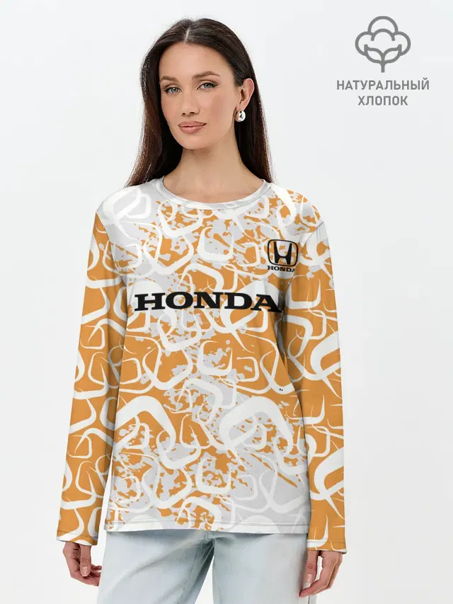 Лонгслив женский с принтом «Honda»