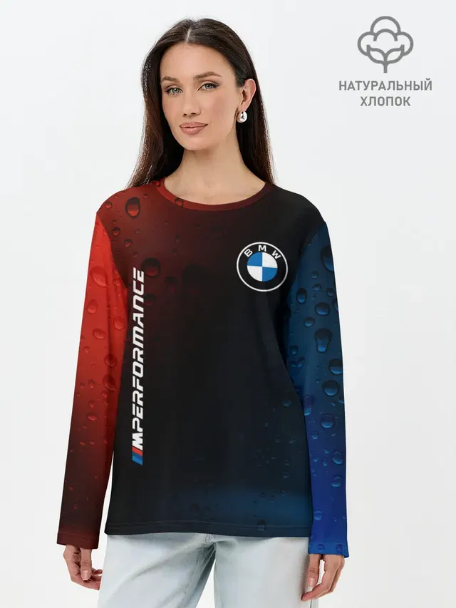 Лонгслив женский с принтом «BMW»