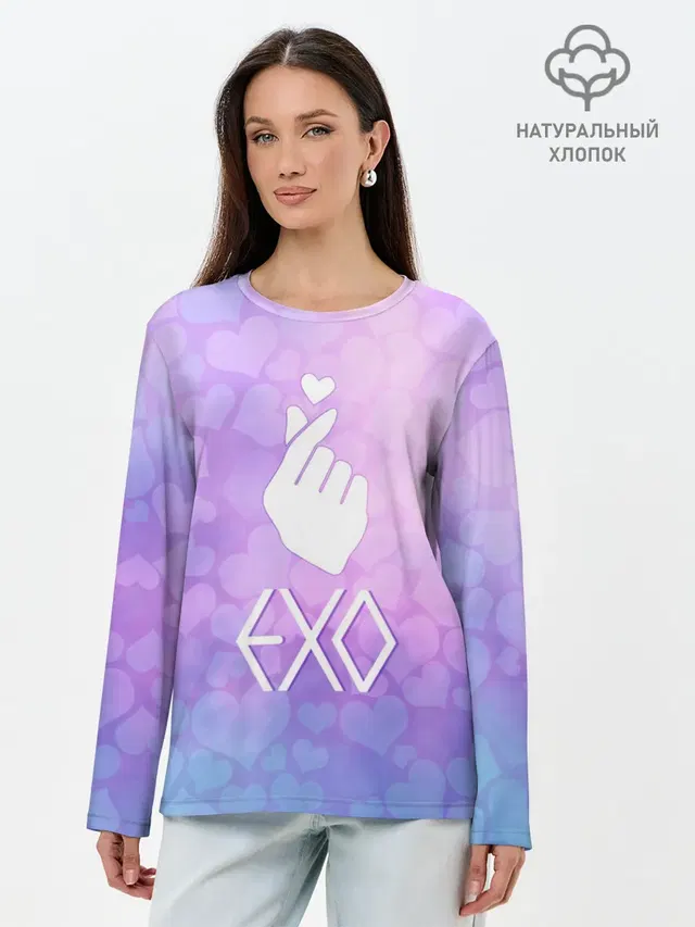 Лонгслив женский с принтом «Exo»