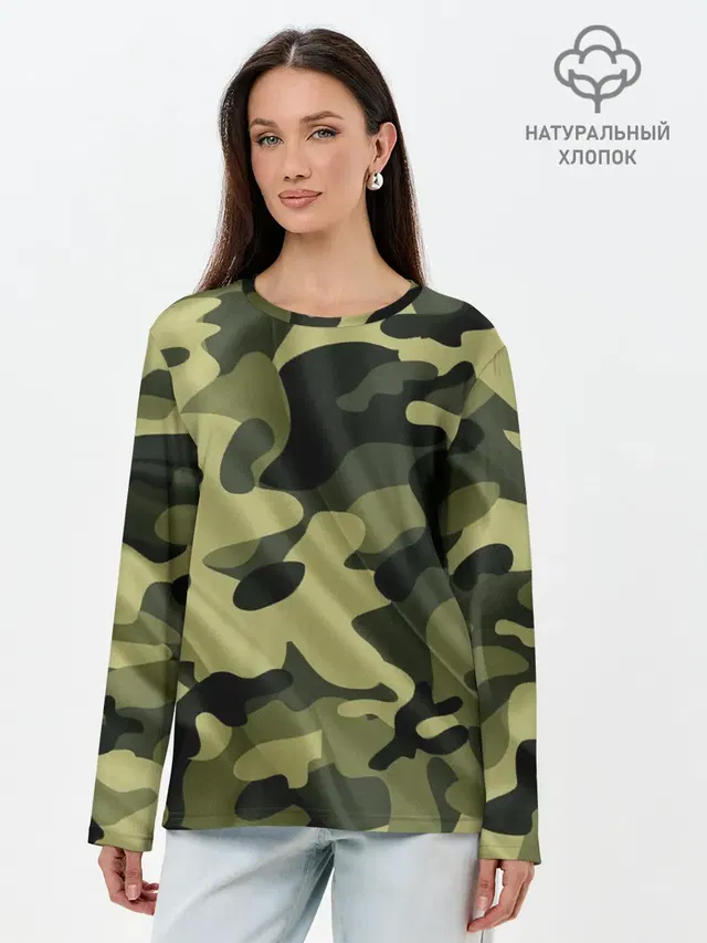Лонгслив женский. Хлопок