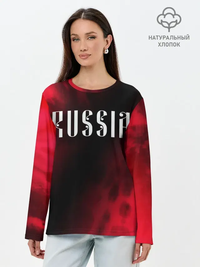 Лонгслив женский. Хлопок