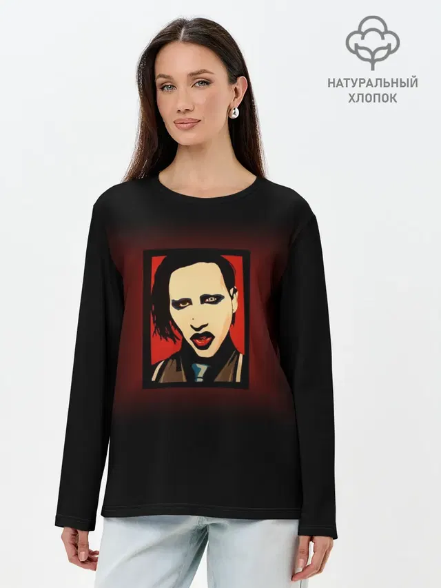 Лонгслив женский. Хлопок