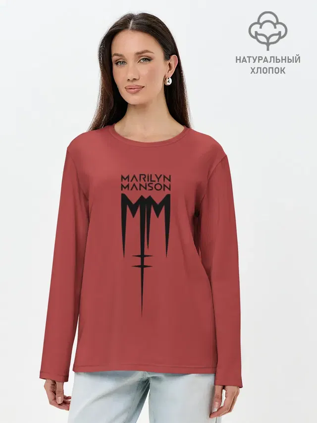 Лонгслив женский с принтом «Marilyn Manson»