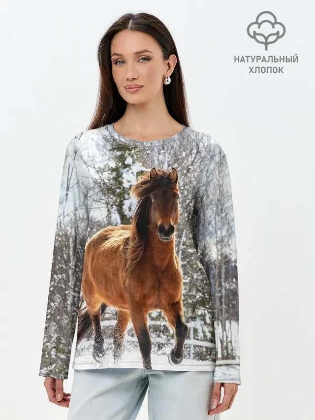 Конь и снег