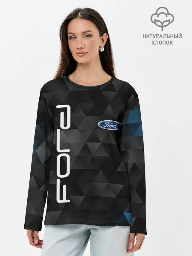 Лонгслив женский. Хлопок