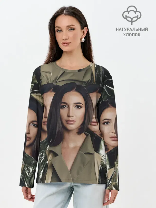 Лонгслив женский. Хлопок