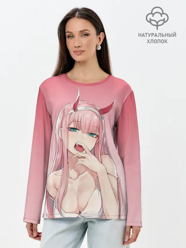 Лонгслив женский. Хлопок