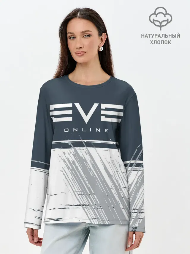 Лонгслив женский с принтом «EVE online — ИВ ОНЛАЙН»