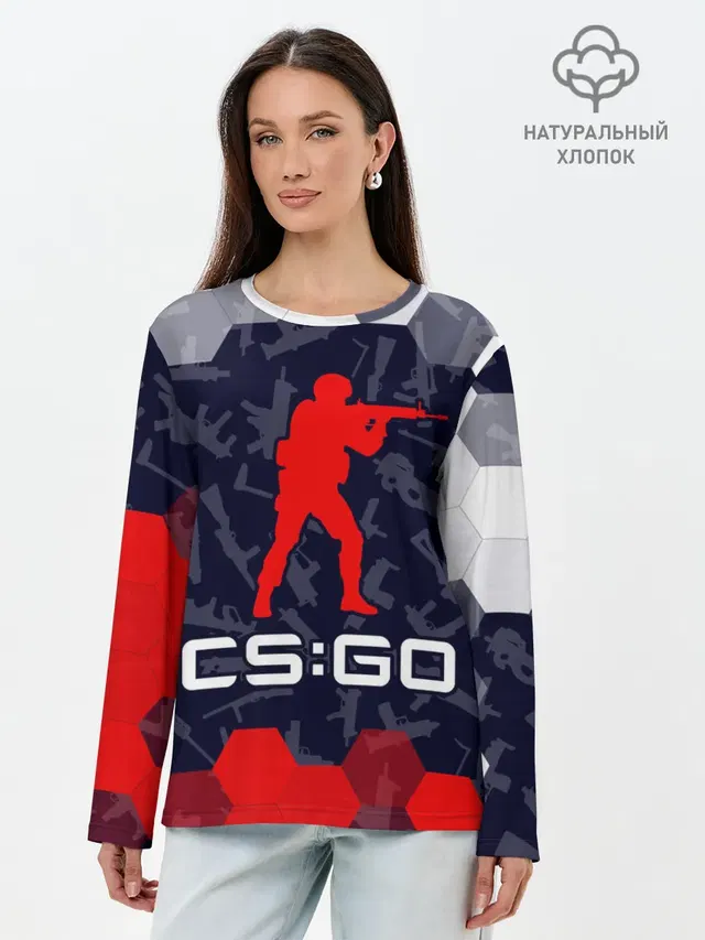 Лонгслив женский с принтом «Counter-Strike — CS GO»