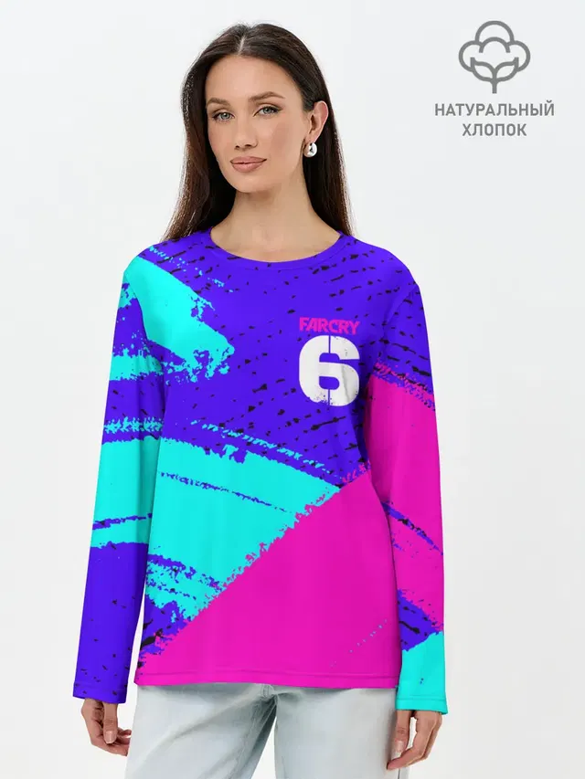 Лонгслив женский. Хлопок