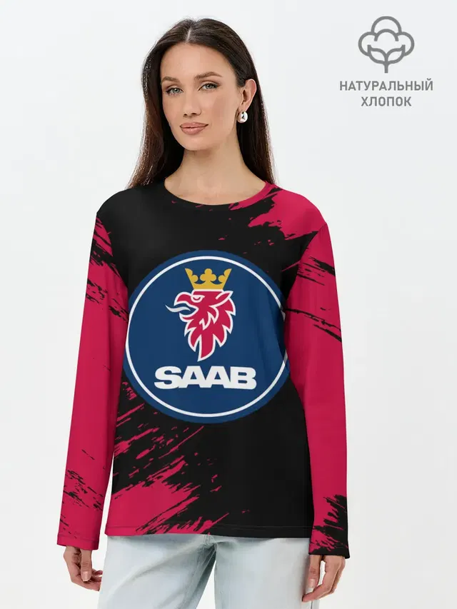 Лонгслив женский с принтом «Saab»
