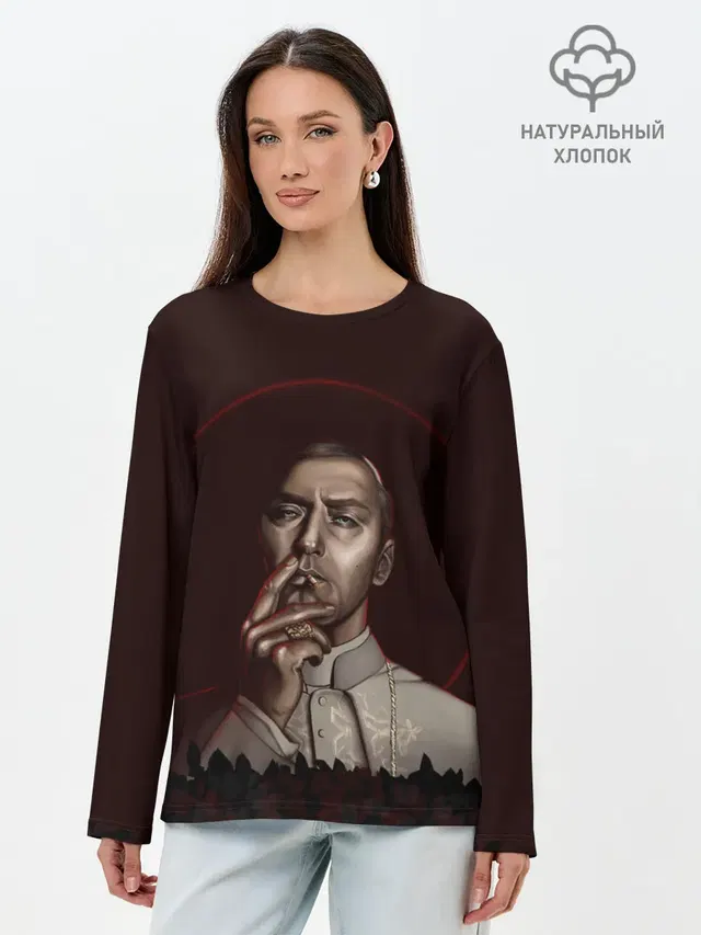 Лонгслив женский. Хлопок