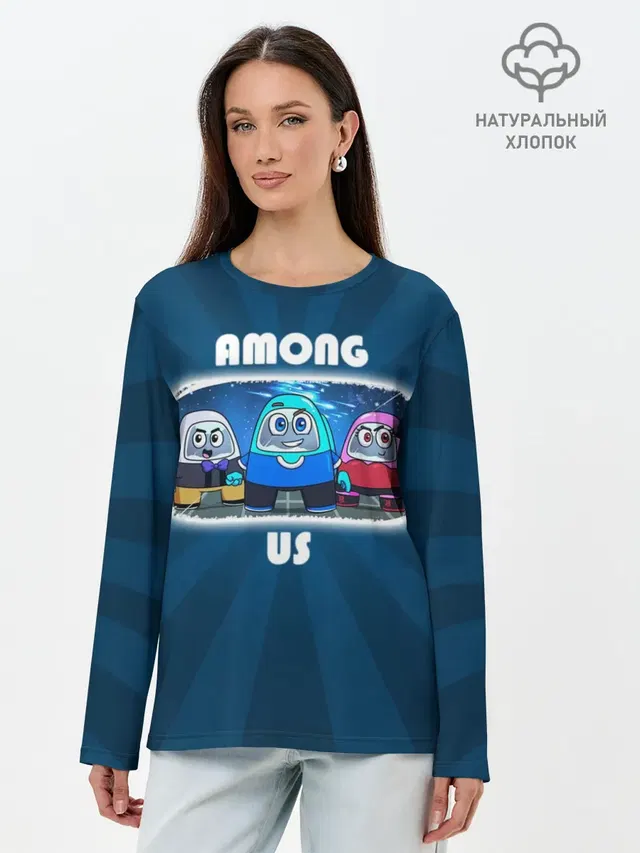 Лонгслив женский. Хлопок