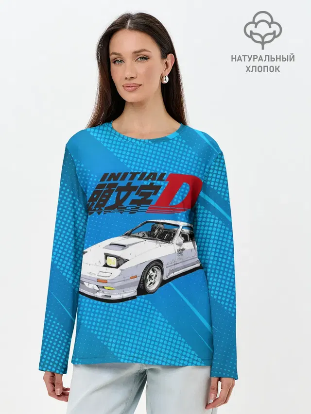 Initial D машина на голубом фоне