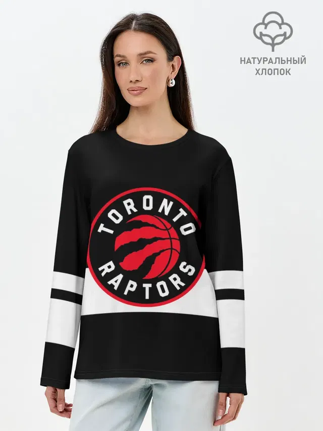 Лонгслив женский с принтом «НБА — TORONTO RAPTORS»