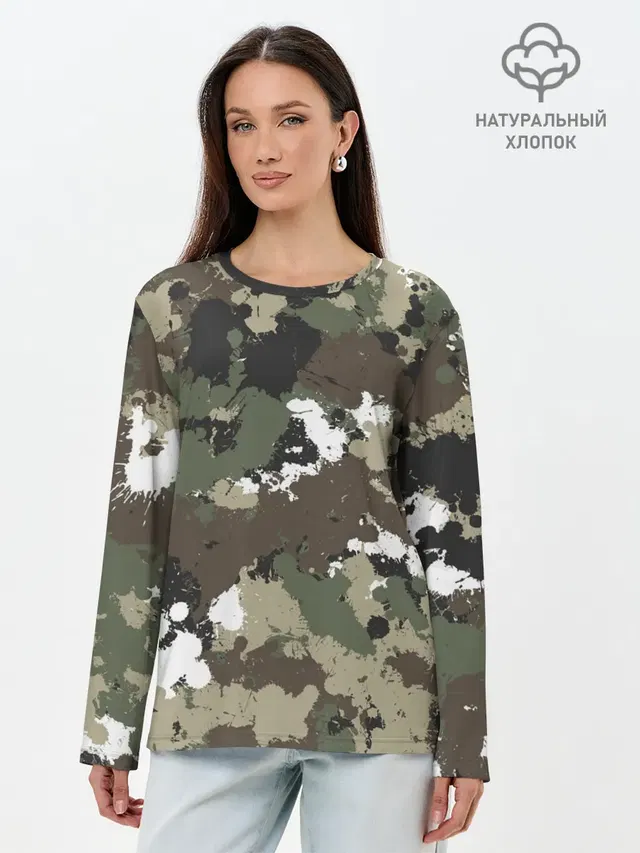 Лонгслив женский. Хлопок